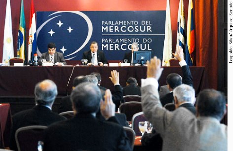 Montevidéu,08/03/2010 sessão do parlamento do mercosul,presidida pelo Parlamentar Paraguaio ignacio Mendonza Unzain. Foto:Leopoldo Silva